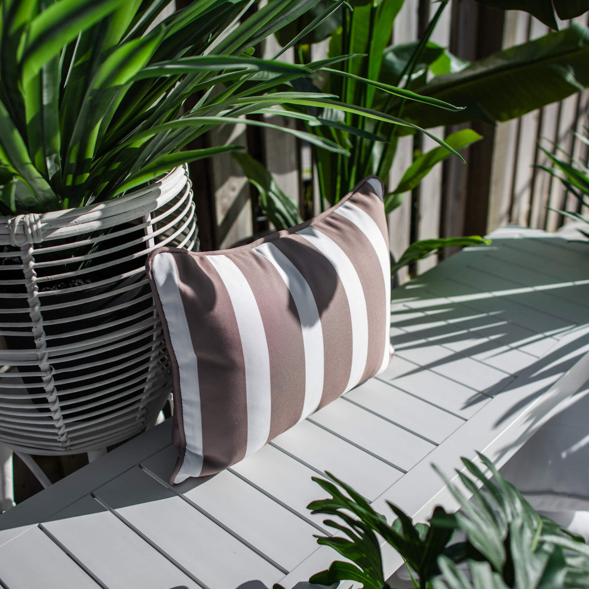 best-outdoor-furniture-Stella Bolster 45 x 32cm - Outdoor Cushion #color_BEIGE-WHITE