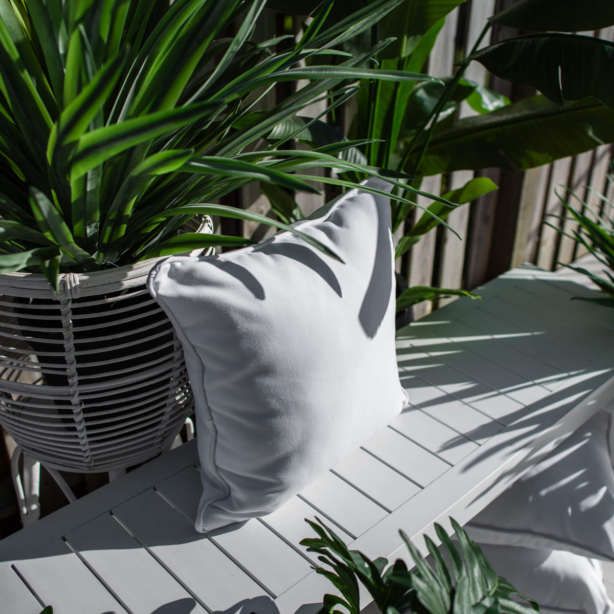 best-outdoor-furniture-Stella Plain 45 x 45cm - Outdoor Cushion #color_WHITE