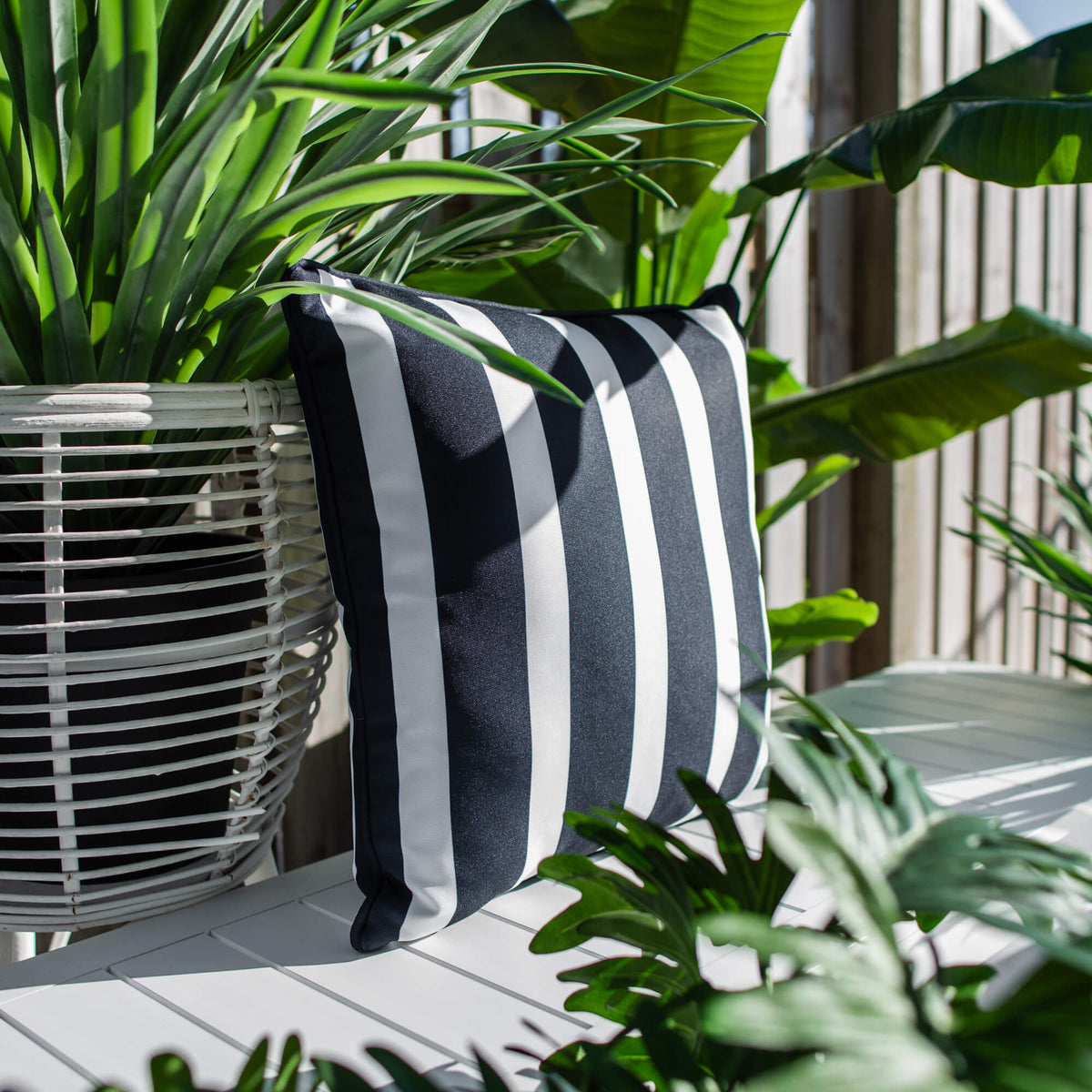 best-outdoor-furniture-Stella Stripe 45 x 45cm - Outdoor Cushion #color_NAVY-WHITE