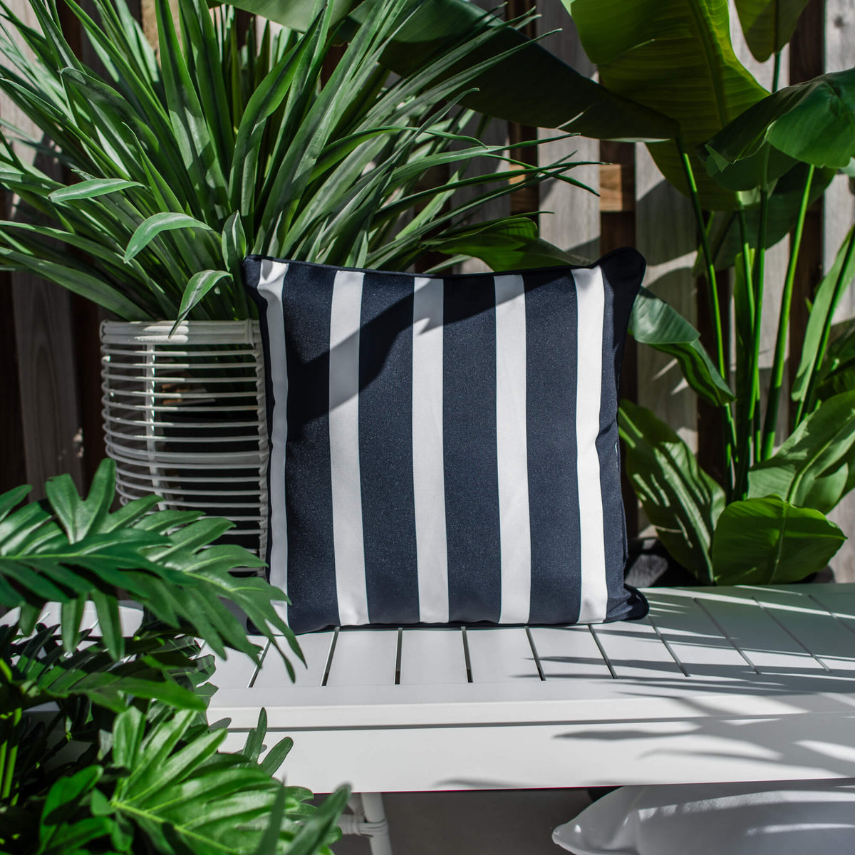 best-outdoor-furniture-Stella Stripe 45 x 45cm - Outdoor Cushion #color_NAVY-WHITE
