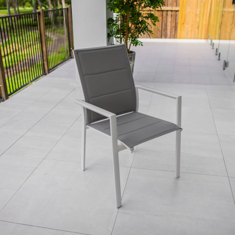 Margot Dining Chair - Outdoor Chair White/Grey