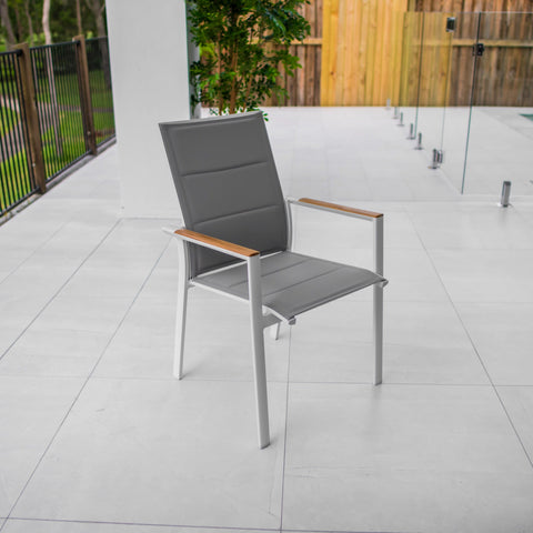 Margot Teak Chair - Outdoor Chair White/Grey