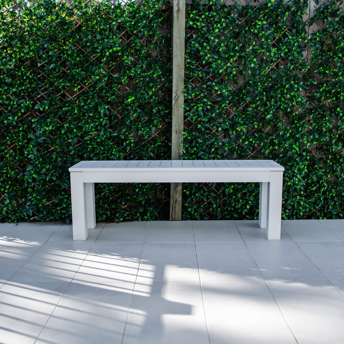 best-outdoor-furniture-Slat Bench - Outdoor Dining Chair #color_WHITE