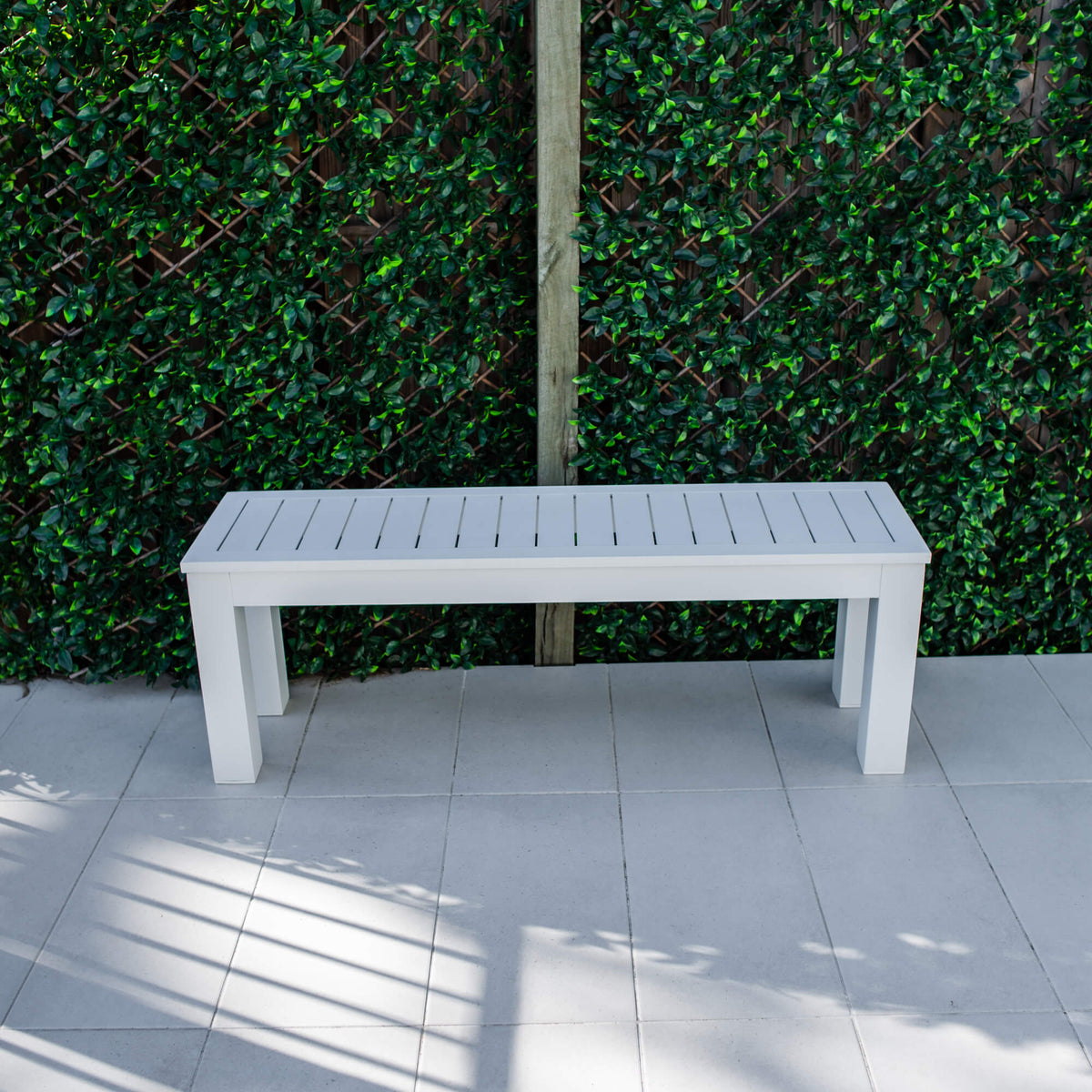 best-outdoor-furniture-Slat Bench - Outdoor Dining Chair #color_WHITE