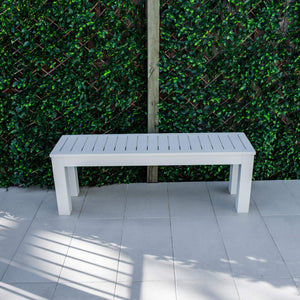 best-outdoor-furniture-Slat Bench - Outdoor Dining Chair #color_WHITE