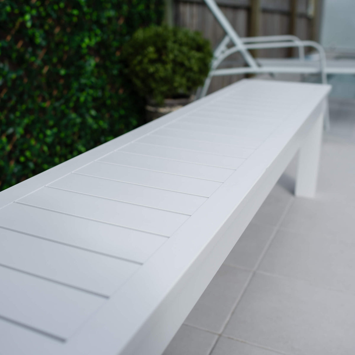 best-outdoor-furniture-Slat Bench - Outdoor Dining Chair #color_WHITE