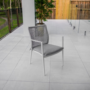 best-outdoor-furniture-Vienna Rope Chair - Outdoor Chair White/Grey