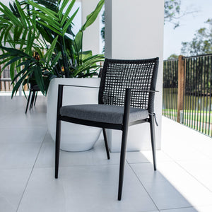 best-outdoor-furniture-Vienna Rope Chair - Outdoor Chair #color_BLACK