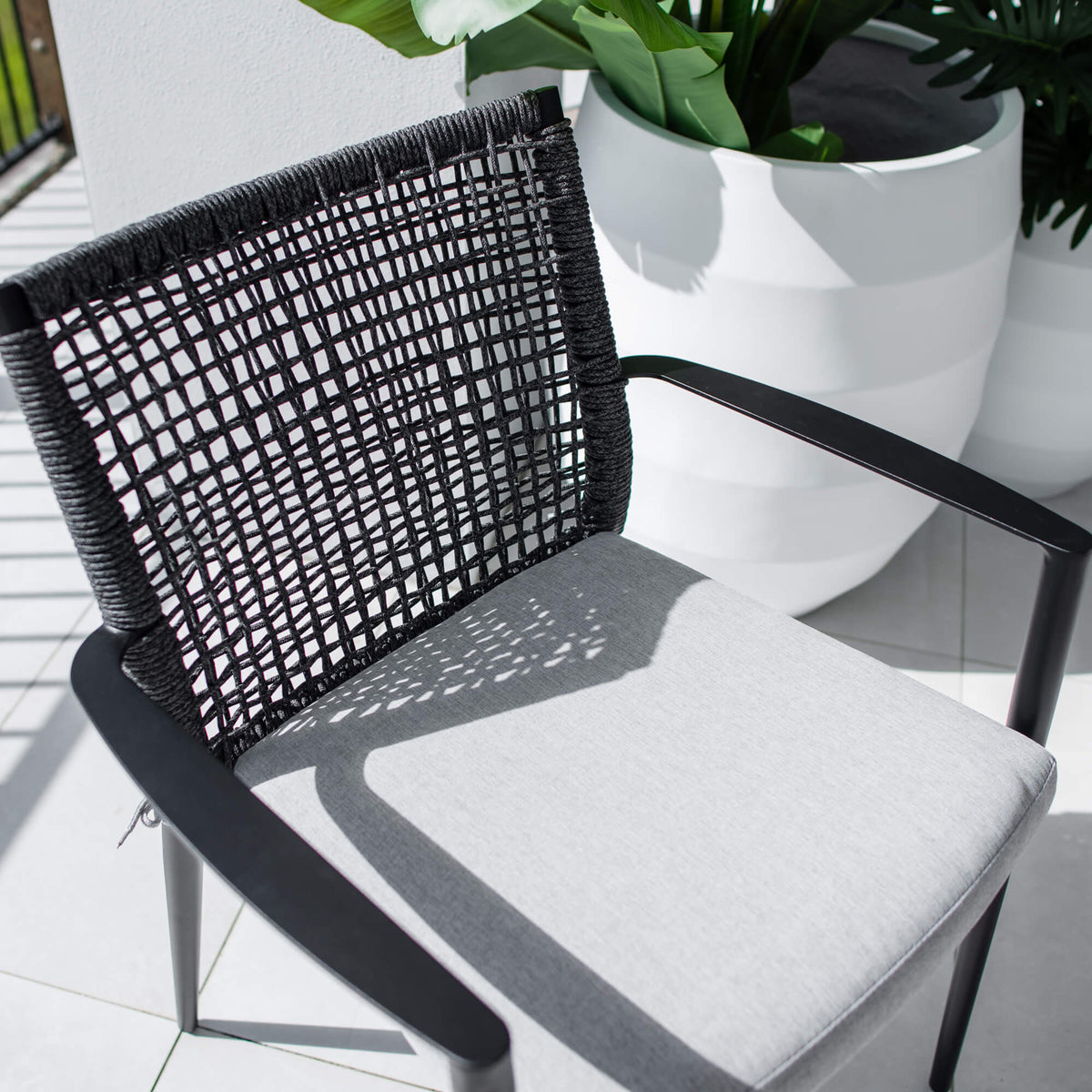 best-outdoor-furniture-Vienna Rope Chair - Outdoor Chair #color_BLACK