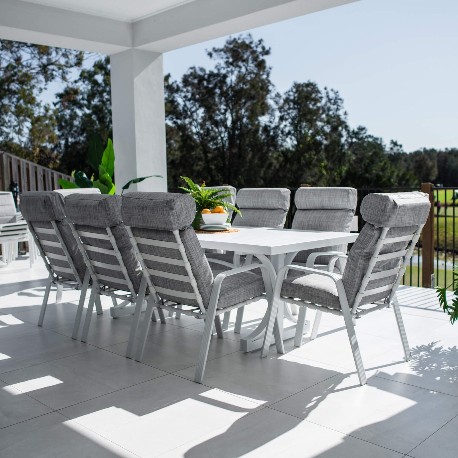 best-outdoor-furniture-Andorra Bergen - 9pce (220x100) - Outdoor Dining Set #color_WHITE