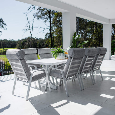 Andorra Bergen - 9pce (220x100) - Outdoor Dining Set