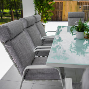 best-outdoor-furniture-Andorra - Coast Moon - 9pce Outdoor Dining Set (215cm) White Grey