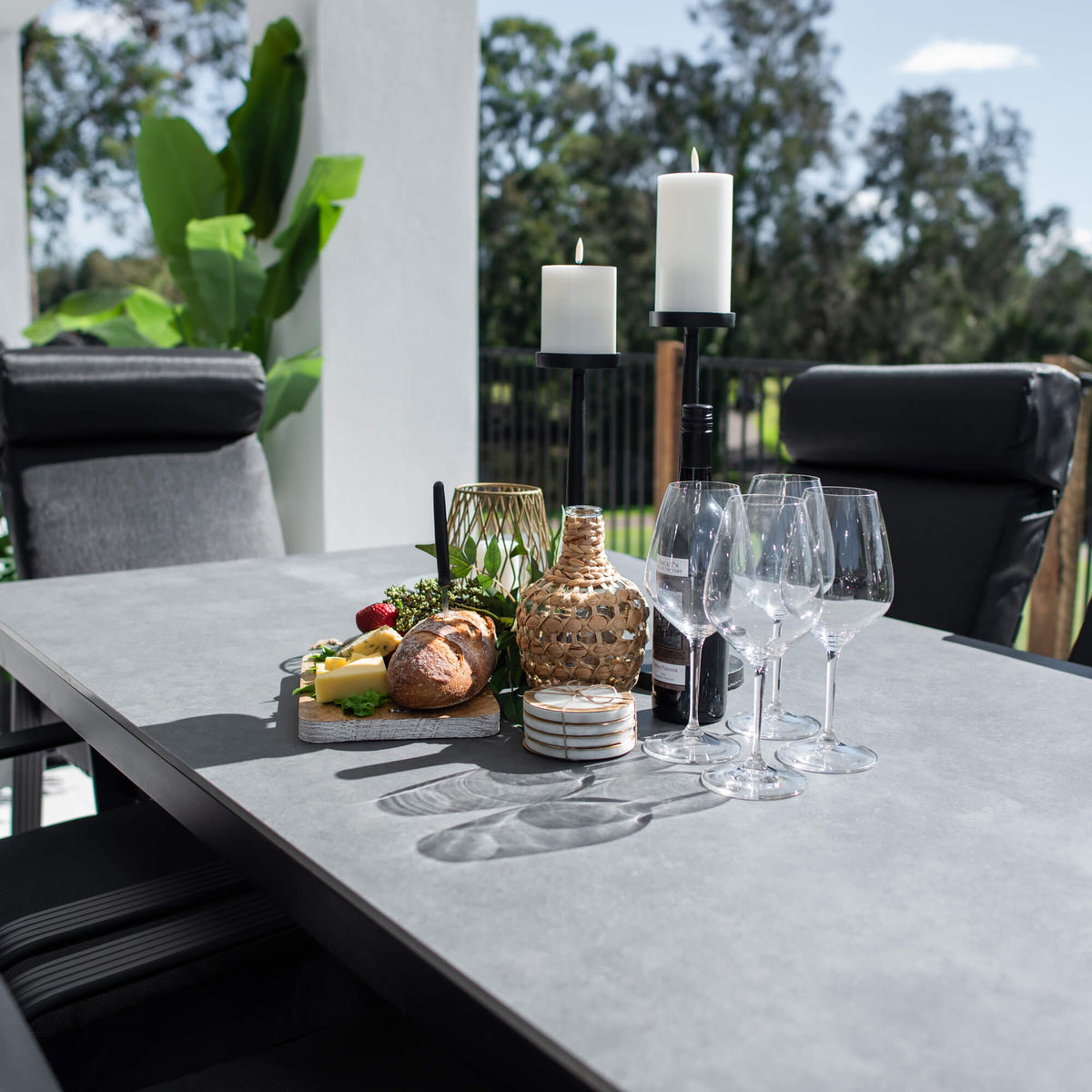 best-outdoor-furniture-Andorra Malibu - 7pce (180x100) - Outdoor Dining Set #color_BLACK