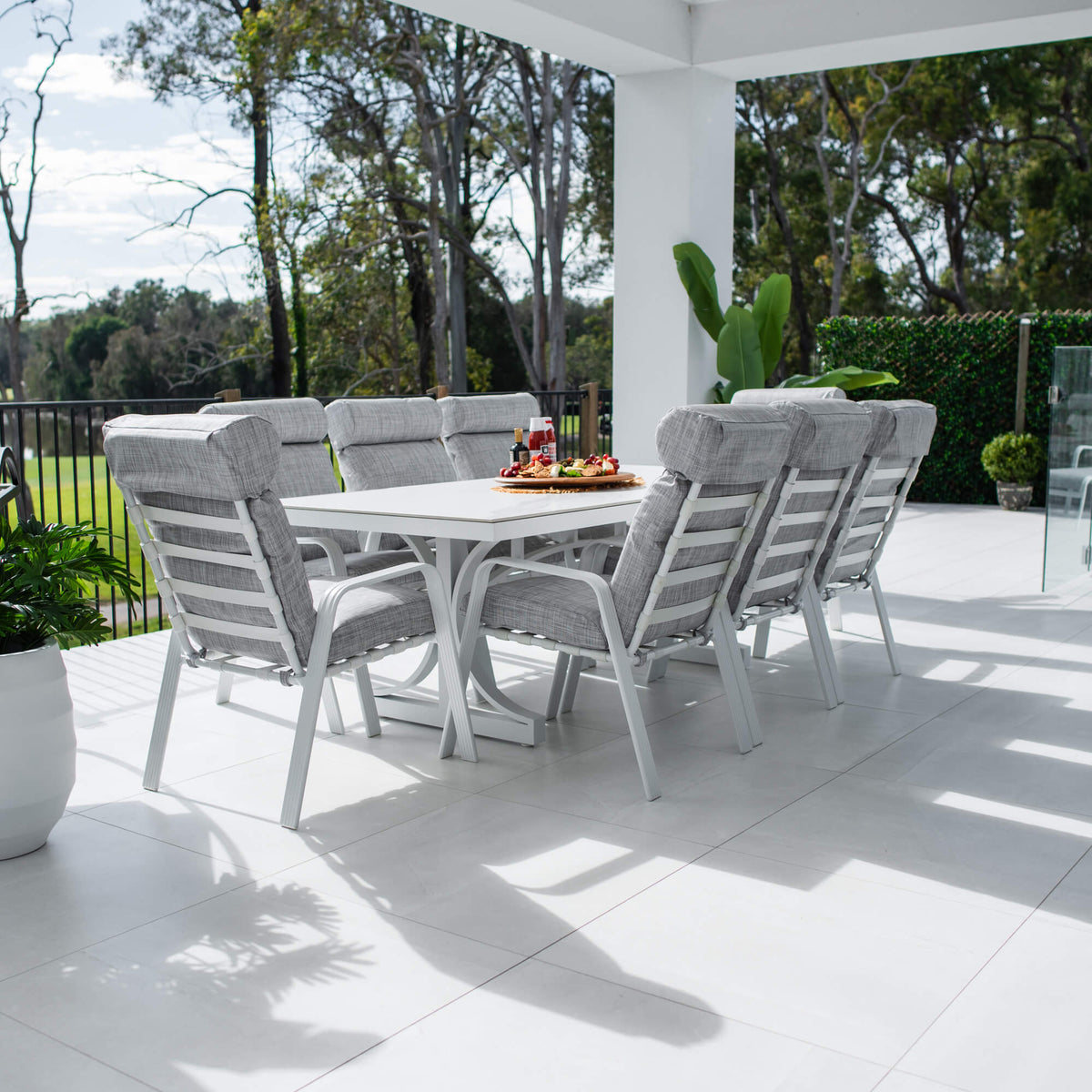 best-outdoor-furniture-Andorra Malibu - 9pce (215x100) - Outdoor Dining Set #color_WHITE