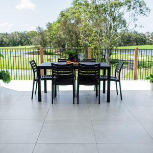 best-outdoor-furniture-Apollo Aria - 7pce (150x80) - Outdoor Dining Set #color_BLACK