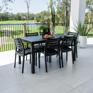 best-outdoor-furniture-Apollo Aria - 7pce (150x80) - Outdoor Dining Set #color_BLACK