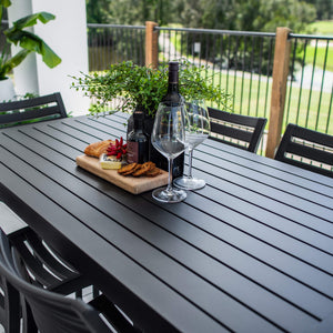 best-outdoor-furniture-Apollo Aria - 7pce (150x80) - Outdoor Dining Set #color_BLACK