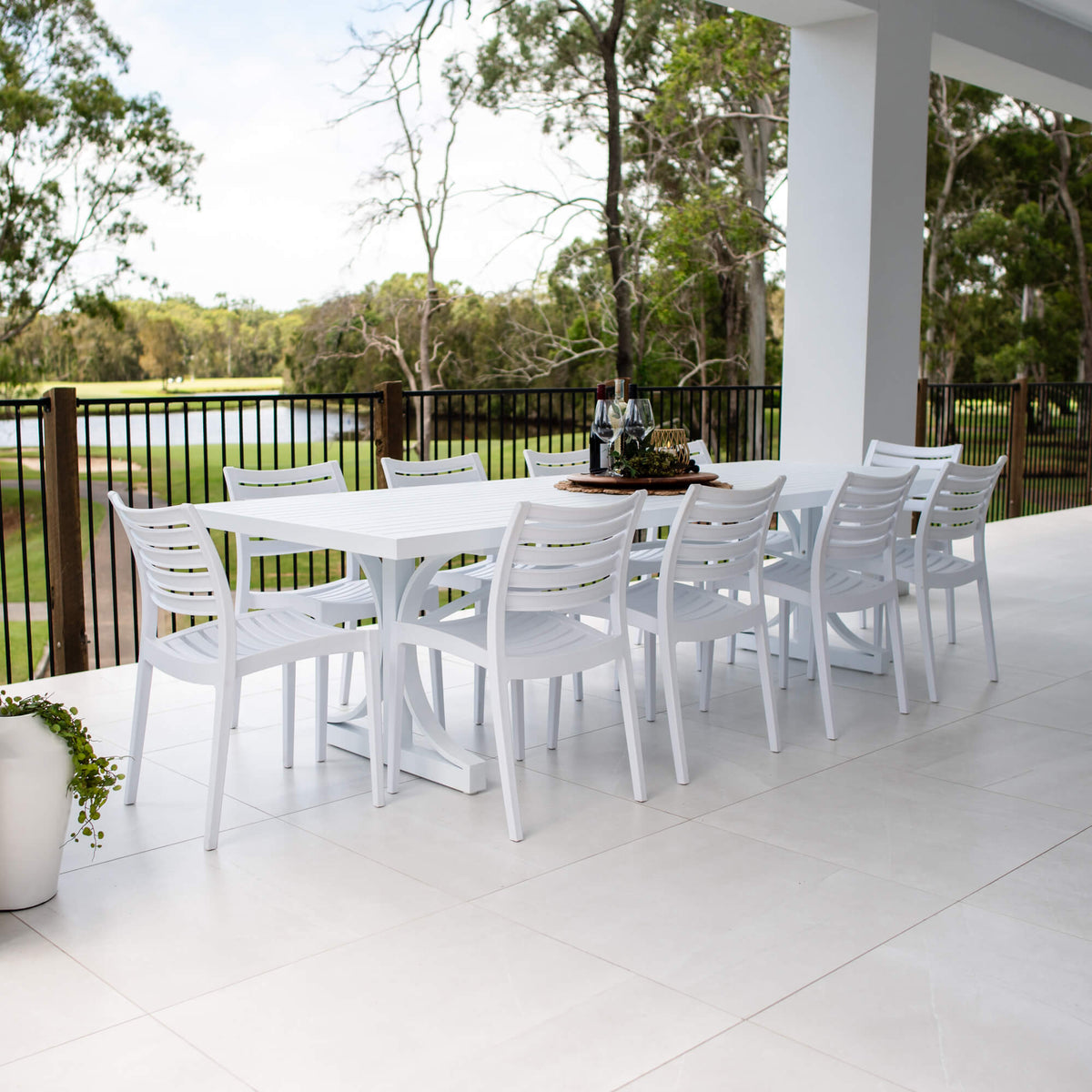 best-outdoor-furniture Apollo Bergen - 11pce (280x100) - Outdoor Dining Set #color_WHITE