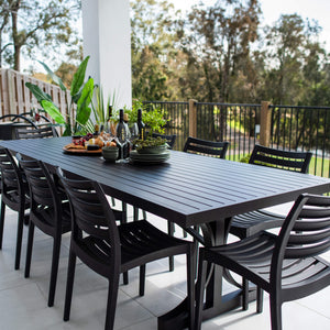 best-outdoor-furniture Apollo Bergen - 11pce (280x100) - Outdoor Dining Set #color_BLACK