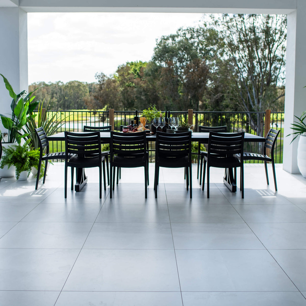 best-outdoor-furniture Apollo Bergen - 11pce (280x100) - Outdoor Dining Set #color_BLACK