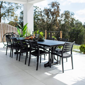 best-outdoor-furniture Apollo Bergen - 11pce (280x100) - Outdoor Dining Set #color_BLACK