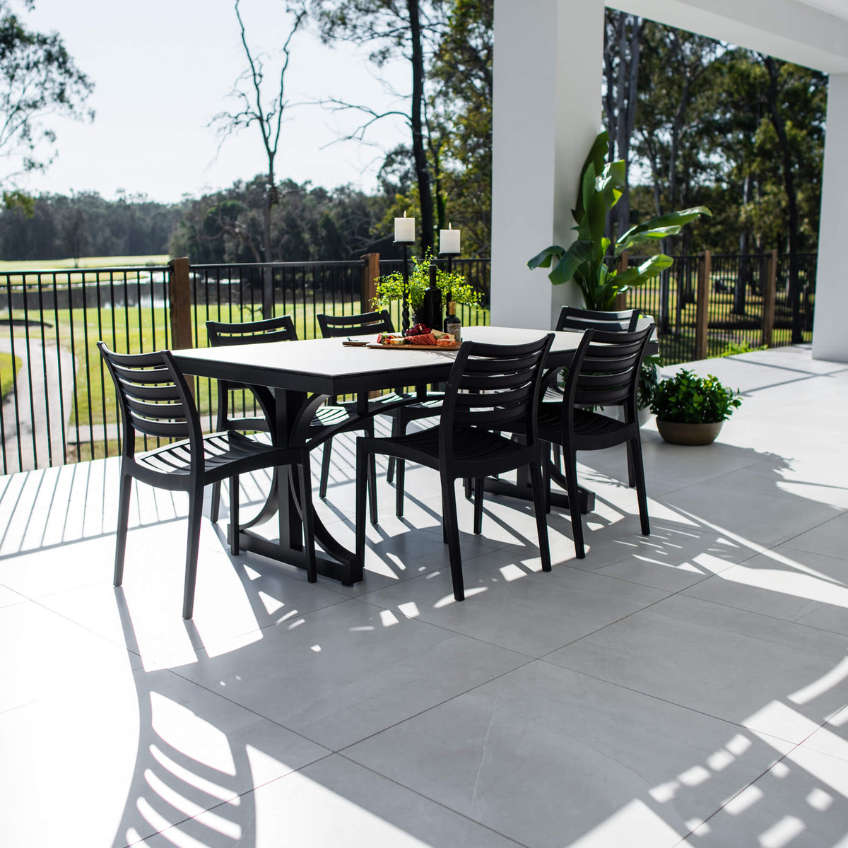 best-outdoor-furniture-Apollo Ceramic - 7pce (180x100) - Outdoor Dining Set #color_BLACK