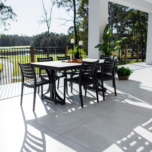 best-outdoor-furniture-Apollo Ceramic - 7pce (180x100) - Outdoor Dining Set #color_BLACK