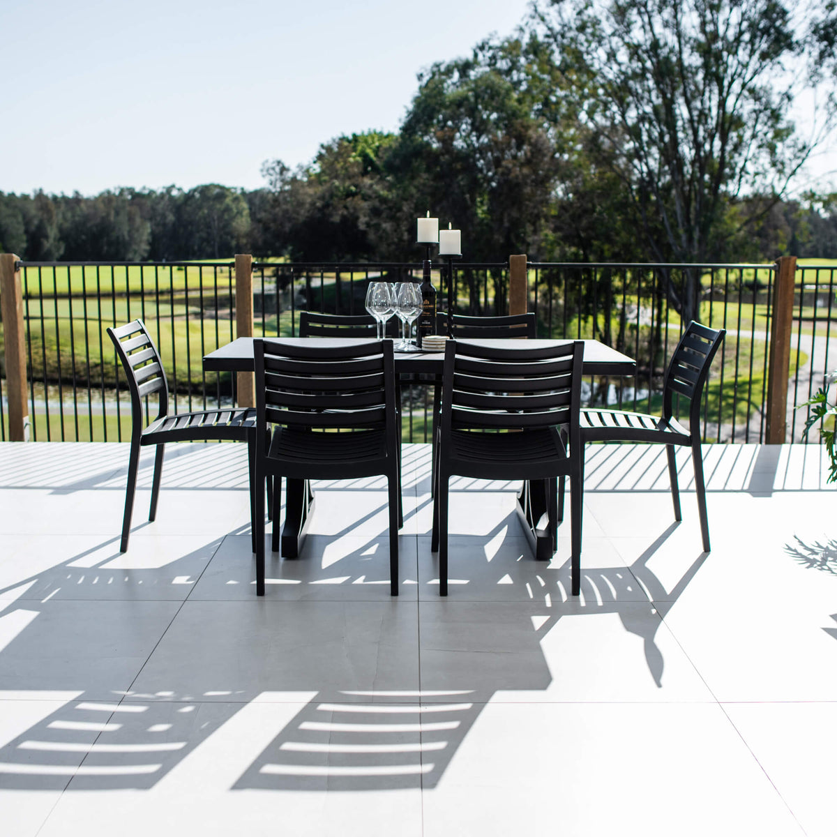 best-outdoor-furniture-Apollo Chester Moon - 7pce (150x80) - Outdoor Dining Set #color_BLACK