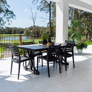 best-outdoor-furniture-Apollo Chester Moon - 7pce (180x100) - Outdoor Dining Set #color_BLACK