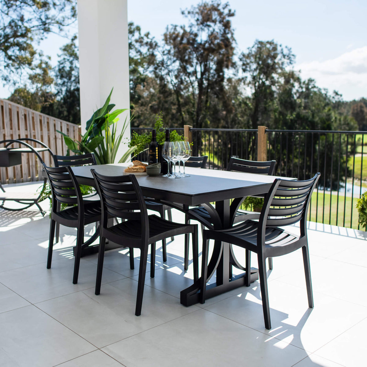 best-outdoor-furniture-Apollo Chester Moon - 7pce (180x100) - Outdoor Dining Set #color_BLACK