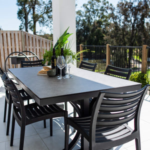 best-outdoor-furniture-Apollo Chester Moon - 7pce (180x100) - Outdoor Dining Set #color_BLACK