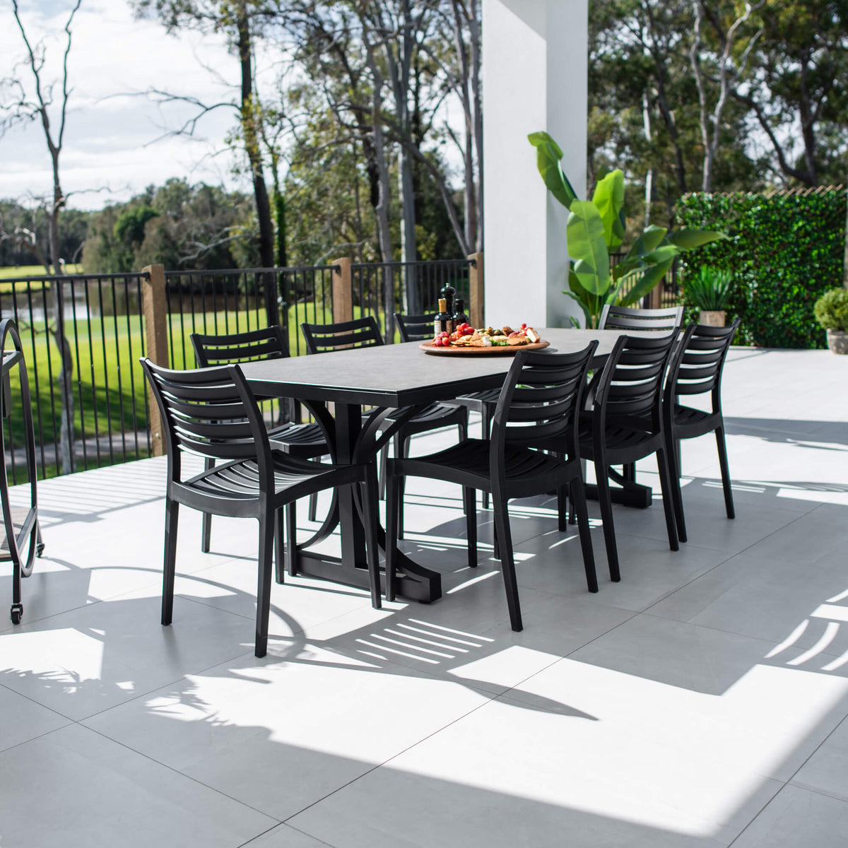 best-outdoor-furniture-Apollo Chester Moon - 9pce (215x100) - Outdoor Dining Set #color_BLACK