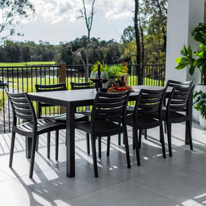 best-outdoor-furniture-Apollo Cruz - 9pce (200x90) - Outdoor Dining Set #color_BLACK-CHARCOAL