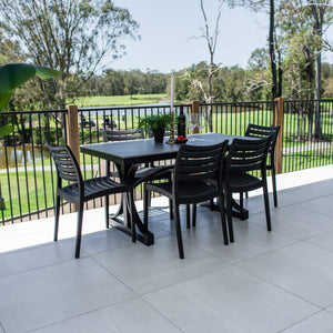 best-outdoor-furniture-Apollo Malibu - 7pce (150x80) - Outdoor Dining Set  #color_BLACK