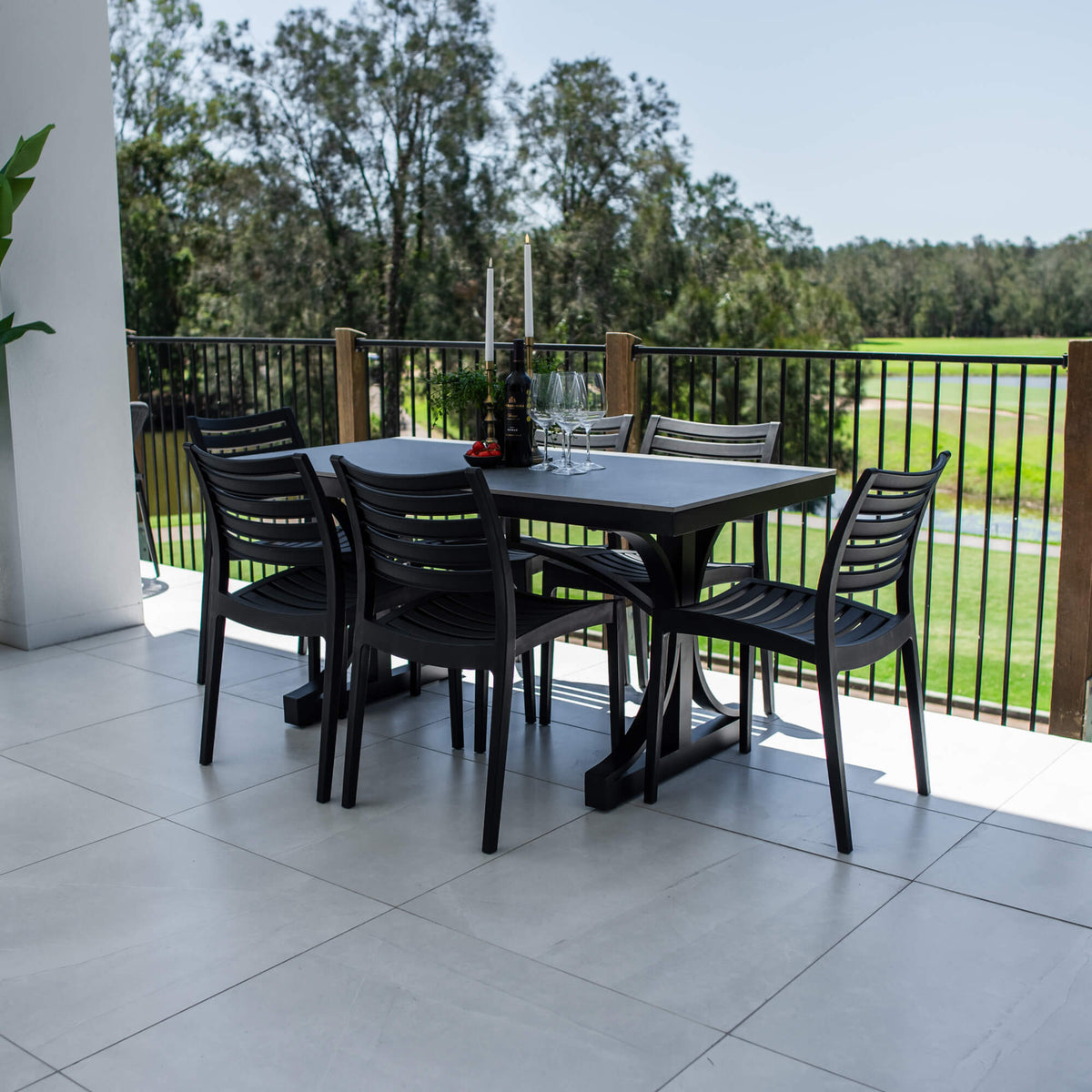 best-outdoor-furniture-Apollo Malibu - 7pce (150x80) - Outdoor Dining Set  #color_BLACK