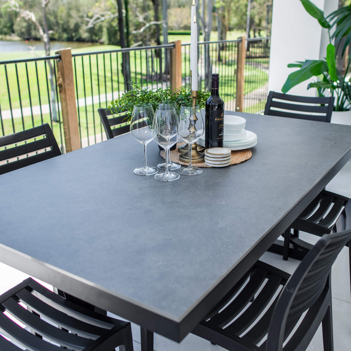 best-outdoor-furniture-Apollo Malibu - 7pce (180x100) - Outdoor Dining Set #color_BLACK