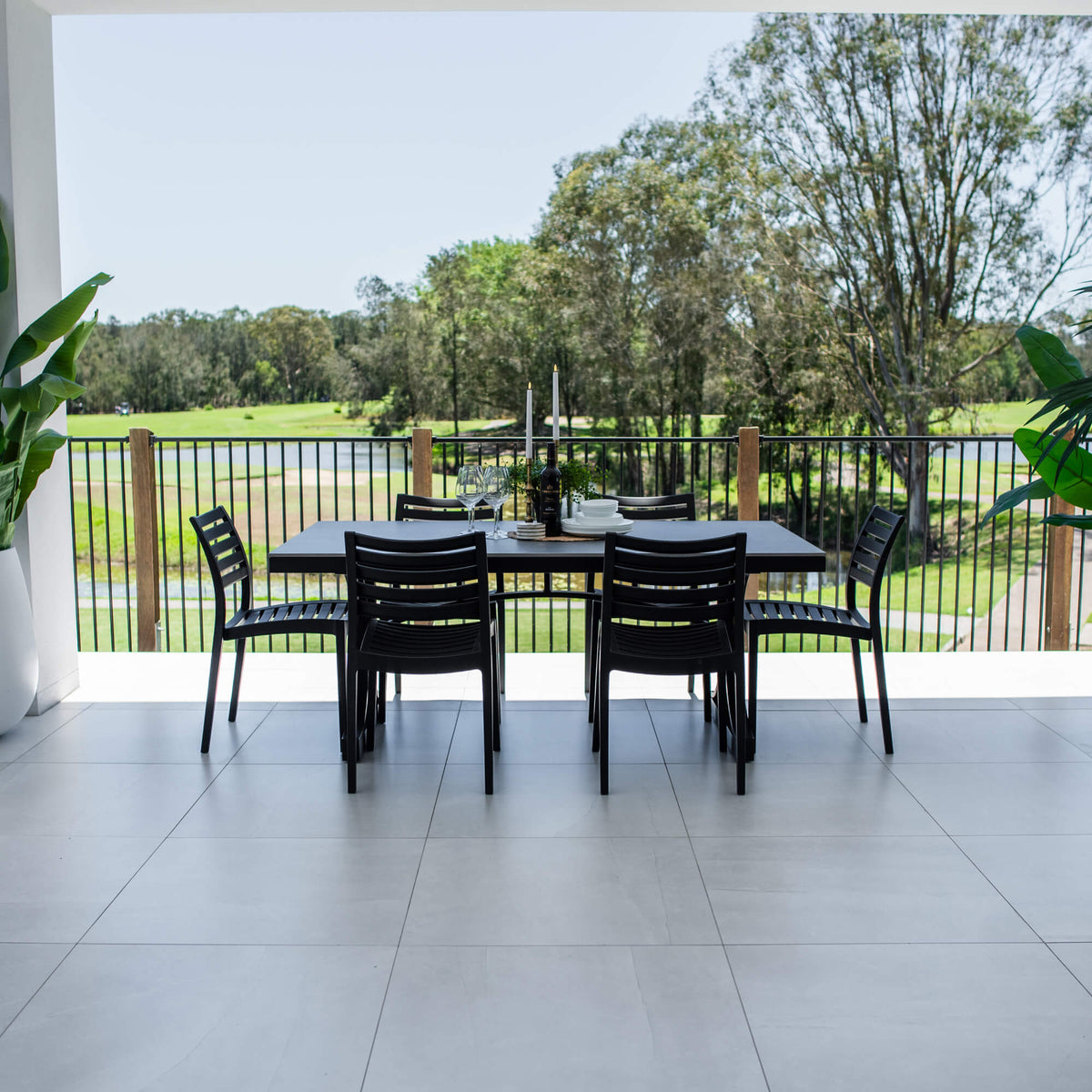 best-outdoor-furniture-Apollo Malibu - 7pce (180x100) - Outdoor Dining Set #color_BLACK