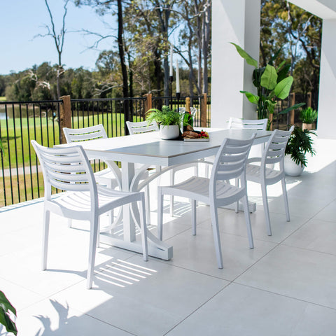Apollo Malibu - 7pce (180x100) - Outdoor Dining Set