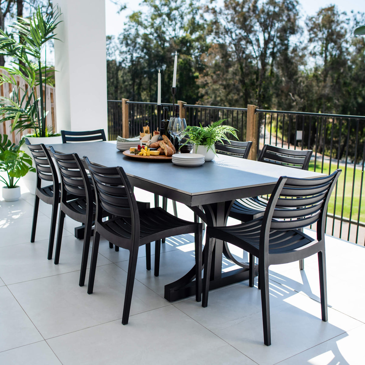 best-outdoor-furniture-Apollo Malibu - 9pce (215x100) - Outdoor Dining Set #color_BLACK