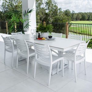 best-outdoor-furniture-Apollo Malibu - 9pce (215x100) - Outdoor Dining Set #color_WHITE