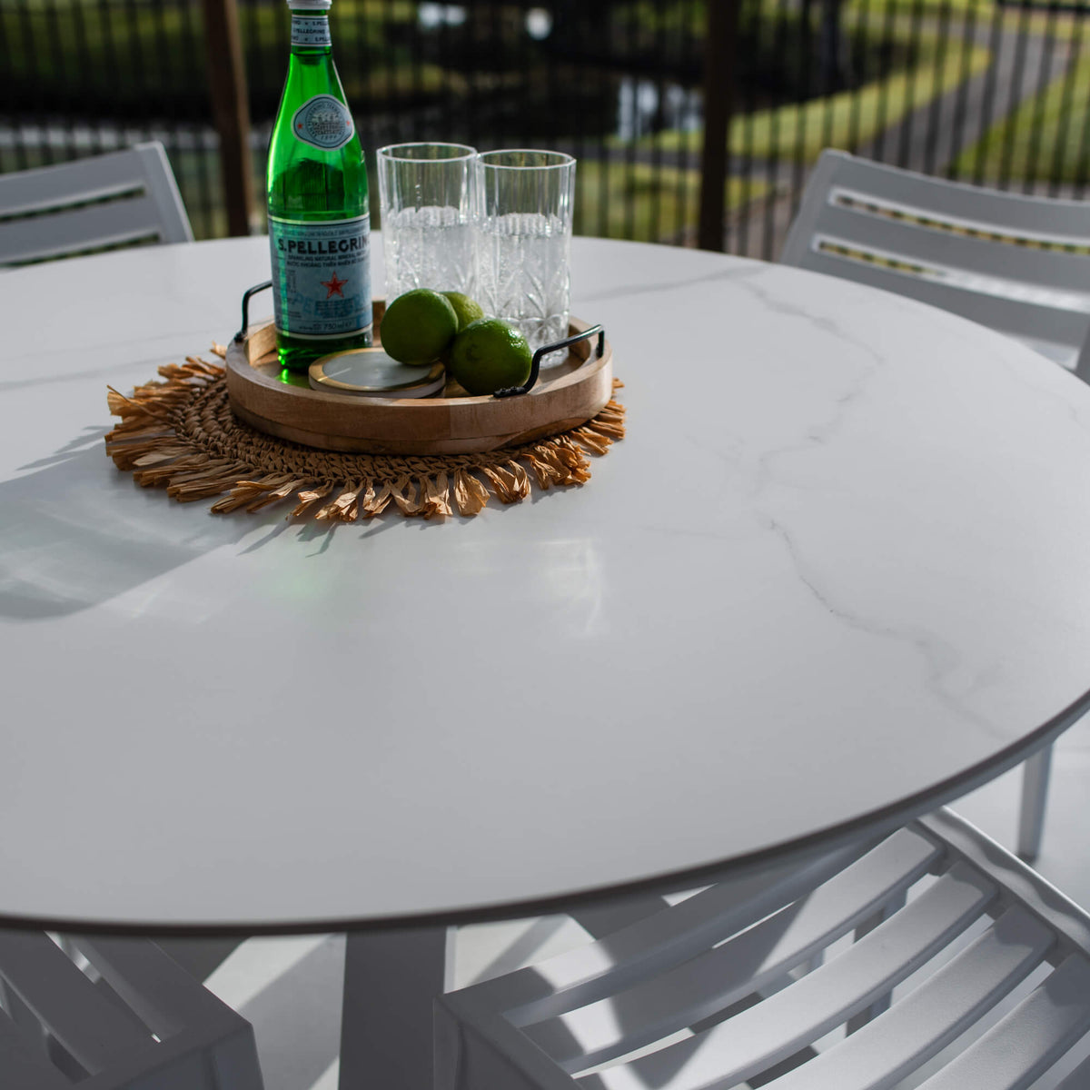 best-outdoor-furniture-Apollo Malibu Round - 5pce (120x120) - Outdoor Dining Set #color_WHITE