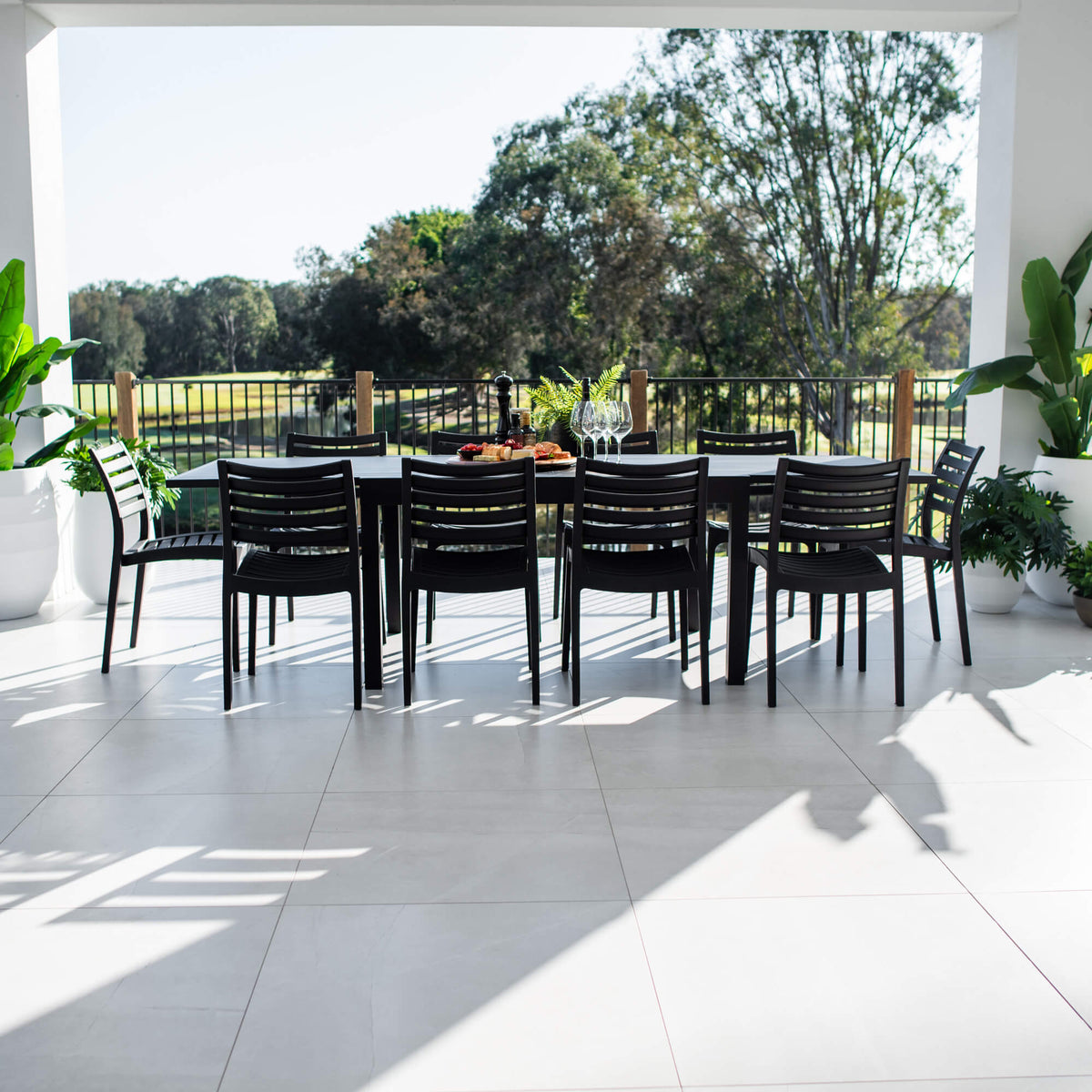 best-outdoor-furniture-Apollo Nara Extension - 11pce (270x102) - Outdoor Dining Set #color_BLACK