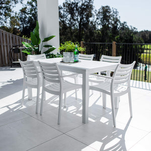 best-outdoor-furniture-Apollo XL Aria - 7pce (150x80) - Outdoor Dining Set #color_WHITE