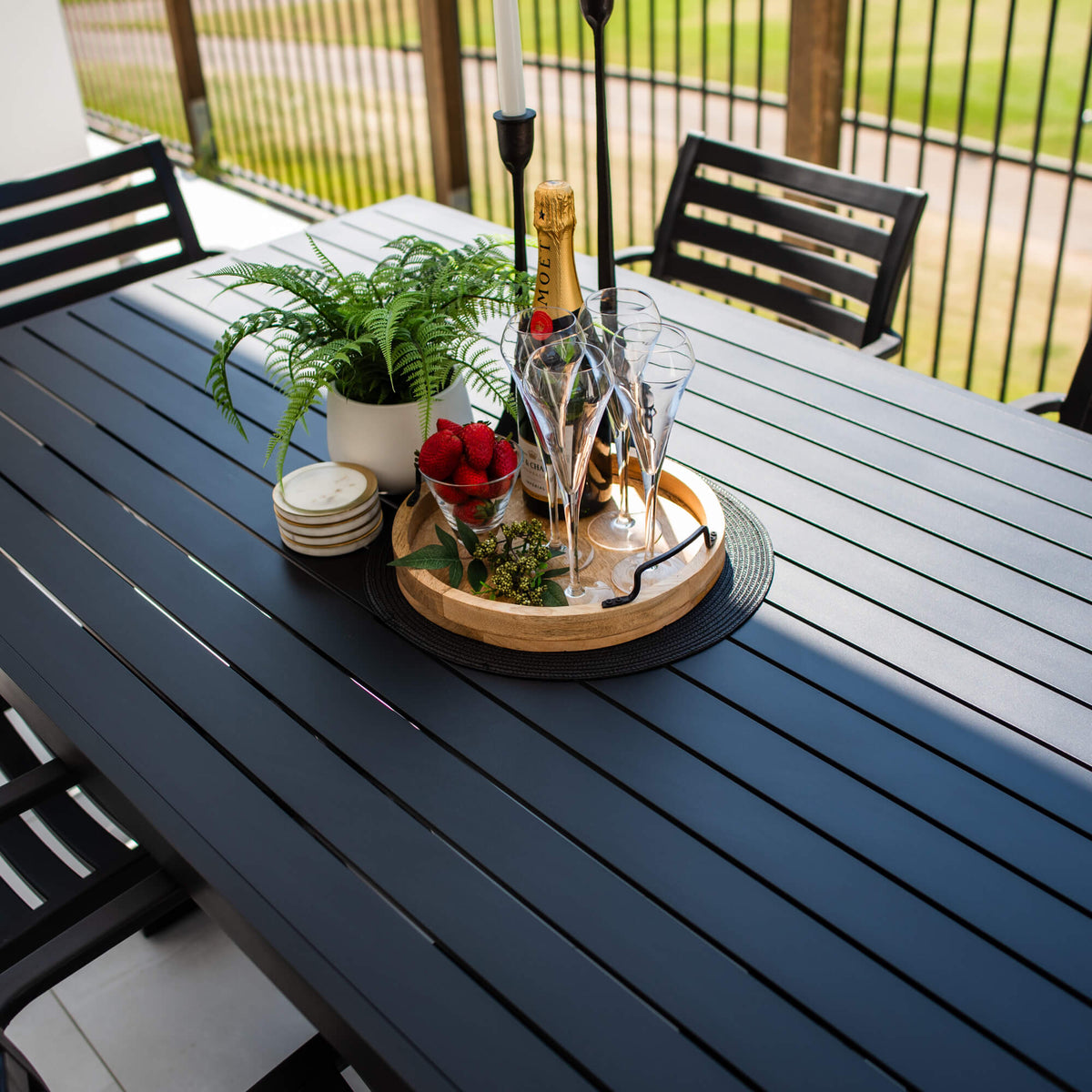 best-outdoor-furniture-Apollo XL Bergen - 7pce (180x100) - Outdoor Dining Set #color_BLACK