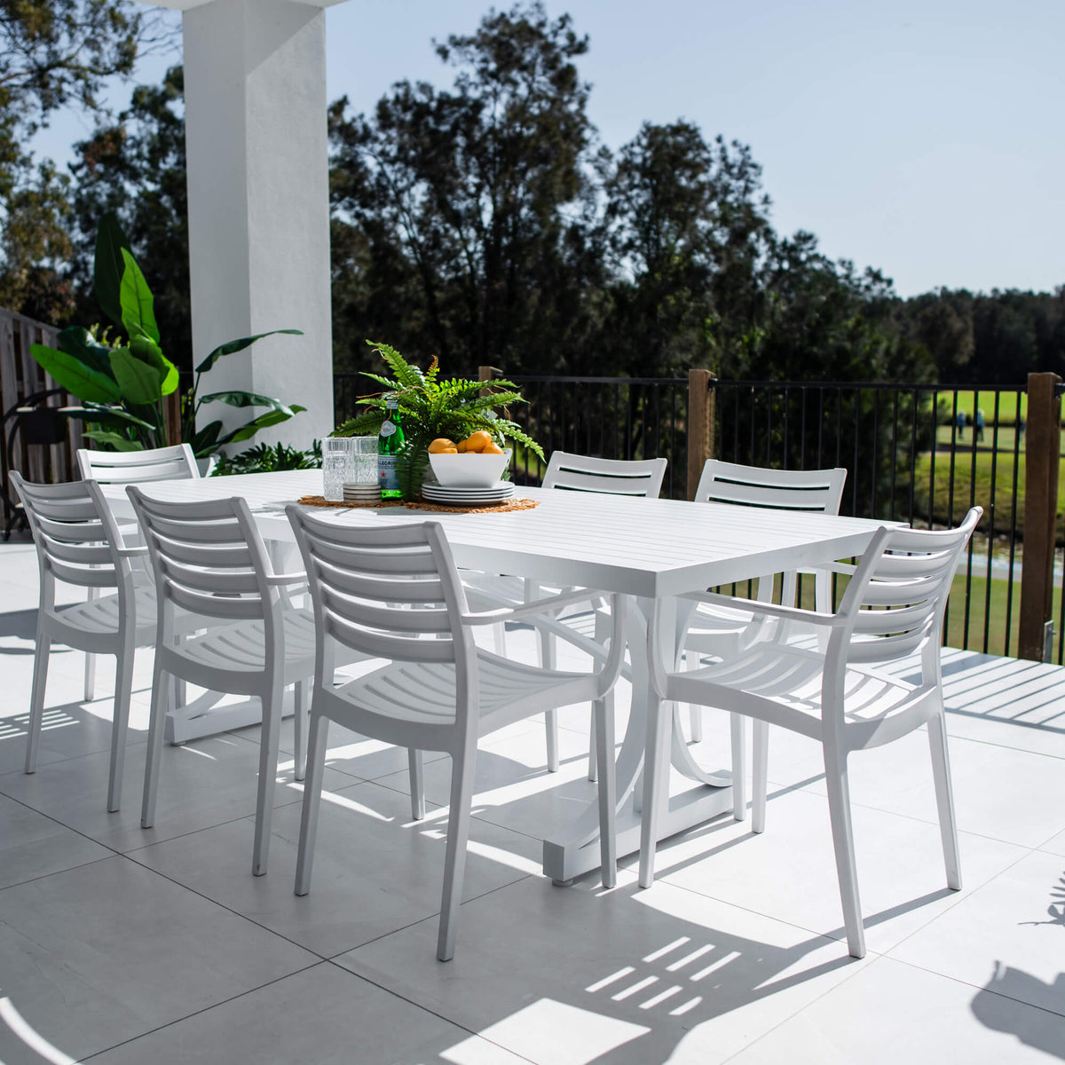 best-outdoor-furniture-Apollo XL Bergen - 9pce (220x100) - Outdoor Dining Set #color_WHITE