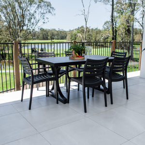 best-outdoor-furniture-Apollo XL Chester Moon - 7pce (150x80) - Outdoor Dining Set #color_BLACK