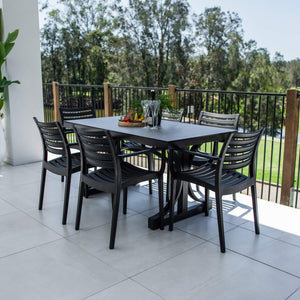 best-outdoor-furniture-Apollo XL Chester Moon - 7pce (150x80) - Outdoor Dining Set #color_BLACK