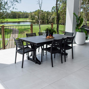 best-outdoor-furniture-Apollo XL Chester Moon - 7pce (180x100) - Outdoor Dining Set #color_BLACK