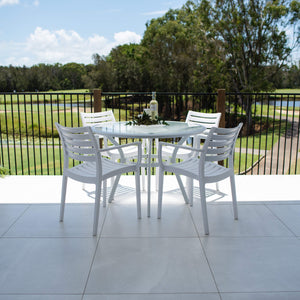 best-outdoor-furniture Apollo XL Coventry - 5pce (105x105) - Outdoor Dining Set #color_WHITE