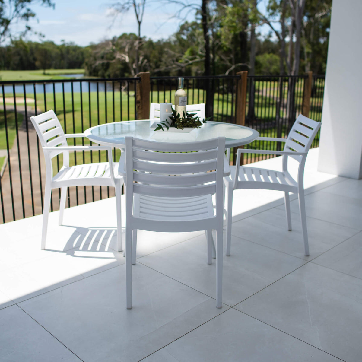 best-outdoor-furniture Apollo XL Coventry - 5pce (105x105) - Outdoor Dining Set #color_WHITE